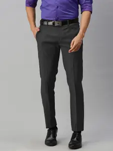 Tommy Hilfiger Men Black Slim Fit Solid Regular Trousers