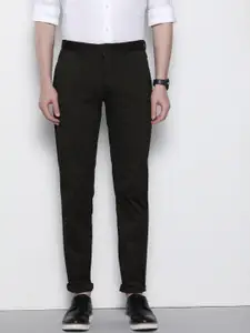 Tommy Hilfiger Men Black Tapered Fit Solid Trousers