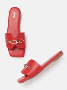 Lavie Women Red Open Toe Flats