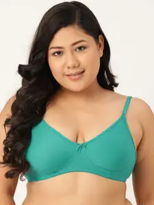 Leading Lady Plus Size Green Solid Full Coverage Everyday Bra P-COOL-RG