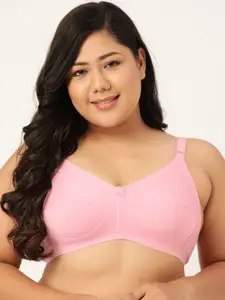 Leading Lady Plus Size Pink Solid Full Coverage Everyday Bra P-CONCENT-PK