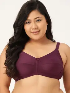 Leading Lady Plus Size Purple Solid Full Coverage Everyday Bra P-CONCENT-PP