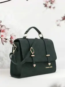 WOMEN MARKS Green Solid Satchel