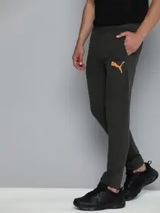 Puma Men Grey Solid Slim Fit Track Pants