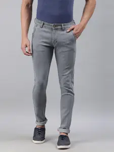 Urbano Fashion Men Grey Slim Fit Mid-Rise Clean Look Jeans