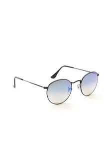Ray-Ban Men Mirrored Round Sunglasses 0RB3447002/4O50