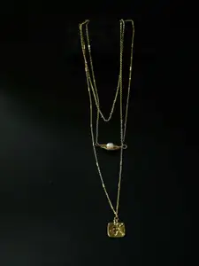 justpeachy Gold-Plated Layered Necklace