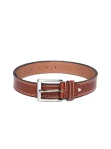 JUNGLER Men Brown Leather Solid Belt
