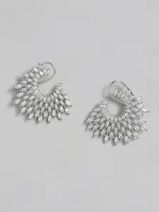justpeachy Silver-Plated Quirky Drop Earrings
