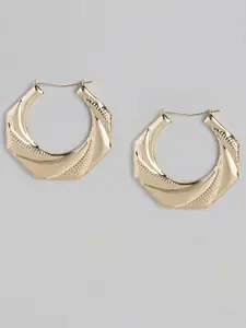 justpeachy Gold-Toned Circular Hoop Earrings