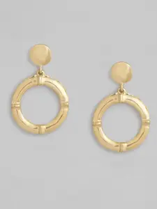 justpeachy Gold-Plated Circular Drop Earrings