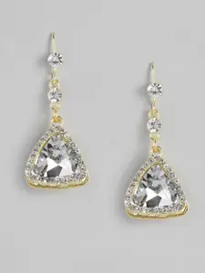 justpeachy Gold-Plated Triangular Drop Earrings
