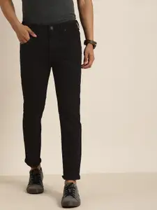 Moda Rapido Men Black Ankle Slim Fit Mid-Rise Clean Look Jeans