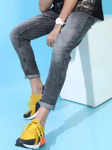 HIGHLANDER Men Grey Slim Fit Mid-Rise Clean Look Stretchable Jeans