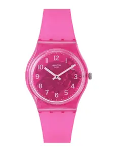 Swatch Women Pink Swiss Made Water Resistant Analogue Watch GP170