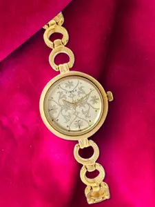 Timex Women Champagne Analogue Watch - TWEL11414
