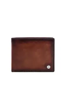 Eske Men Tan Solid Leather Wallet