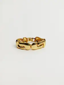 MANGO Gold-Toned Solid Link Bracelet