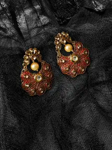 PANASH Red Gold Plated Contemporary Studs