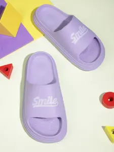 Kook N Keech Women Purple Solid Sliders