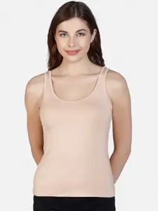 Amante Women Nude-Coloured Cotton Vest