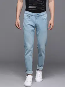 Louis Philippe Jeans Men Blue MATT Slim Fit Low-Rise Clean Look Stretchable Jeans