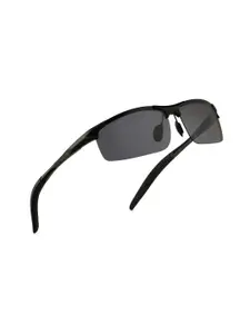 ROYAL SON Men Grey Lens & Black Sports Sunglasses CHI0094-C5-Black