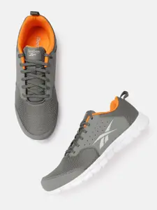 Reebok Men Grey Woven Design Velocity Runner LP Running Shoes