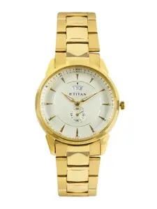 Titan Men Off-White Dial Watch NF1521YM01