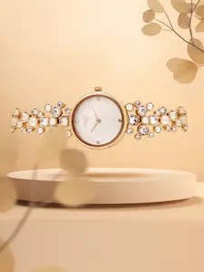 Titan Raga Women Pearly White Dial Watch with Swarovski Elements NH95032WM01J