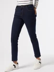 DOROTHY PERKINS Petite Women Navy Ellis Slim Fit Mid-Rise Clean Look Stretchable Jeans