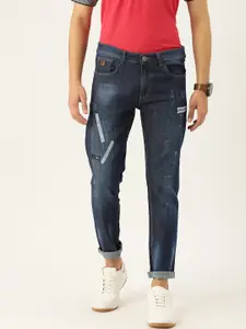 Campus Sutra Men Navy Blue Slim Fit Mid-Rise Mildly Distressed Jeans