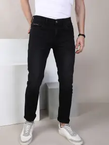 The Indian Garage Co Men Black Slim Fit Mid-Rise Clean Look Jeans