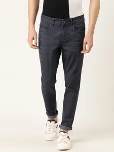 The Indian Garage Co Men Grey Slim Fit Mid-Rise Clean Look Jeans