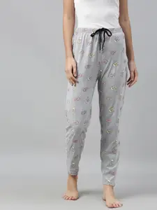 QUARANTINE Women Grey Conversational Printed Lounge Pants