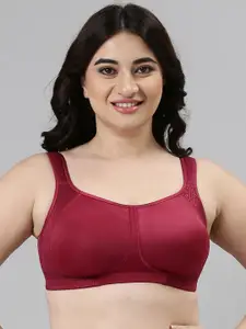 Enamor Maroon Non-Wired Non Padded Full Coverage Everyday Bra F048