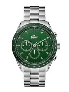 Lacoste Men Green & Silver-Toned Chronograph Watch 2011080