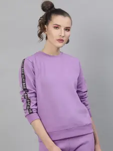 STREET 9 Women Purple Solid Sweatshirt