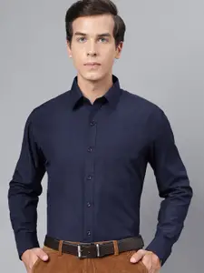 Hancock Navy Slim Fit Formal Shirt