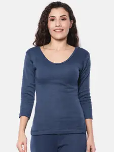 Dollar Women Blue Solid Thermal Top
