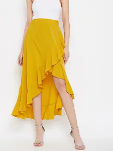 Berrylush Yellow Ruffle skirt