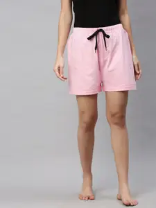 QUARANTINE Women Pink Solid Lounge Shorts
