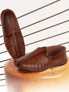 FAUSTO Men Brown Memory Foam Mojaris
