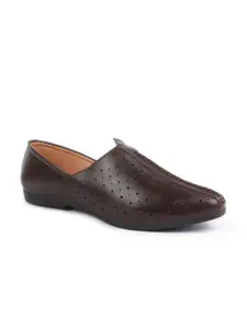 FAUSTO Men Brown Memory Foam Mojaris