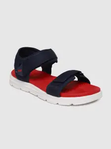 Skechers Men Navy Blue & Red WIND SWELL Sports Sandals