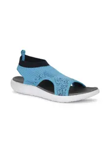 Khadims Women Blue Textured Sandals