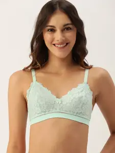 DressBerry Turquoise Blue Lace Non-Wired Non Padded Everyday Bra