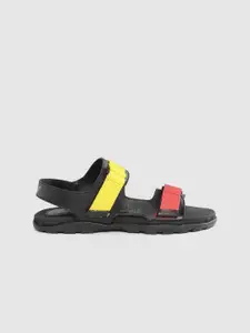The Roadster Lifestyle Co Women Black & Red Sports Sandals