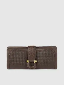 Hidesign Women Brown Animal Textured Leather Two Fold Wallet