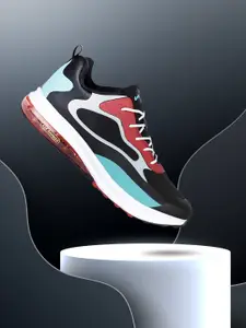 Campus Men Black & Red Running Shoes